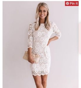 Lace illusion dress
